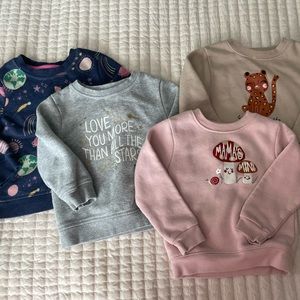 4 Sweatshirts size 12-18 month